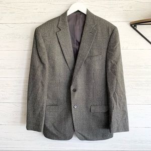 Ralph Lauren Black and White Houndstooth Blazer Suit Jacket 100% wool size 42R